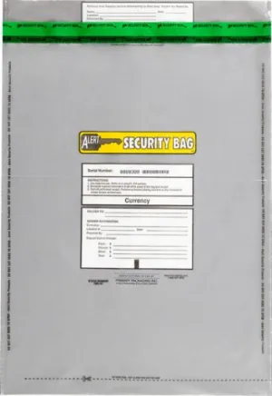 Alert 1520AV-250 Bank Deposit Bag Clear 15" x 20" - 250 Pack