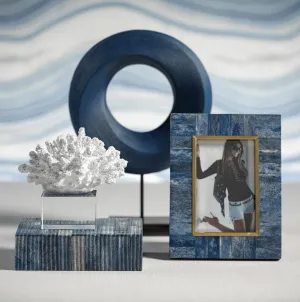 Biarritz Blue/Bone Picture Frame - 5x7