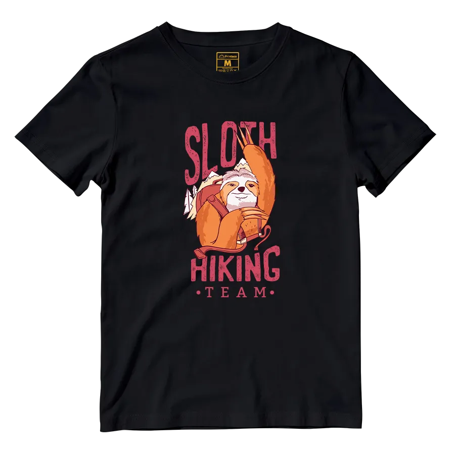 Cotton Shirt: Hiking Sloth Team