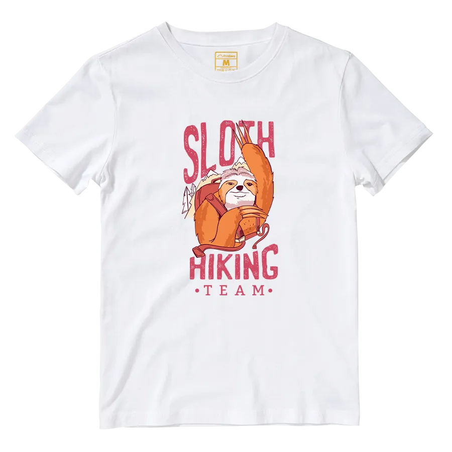 Cotton Shirt: Hiking Sloth Team