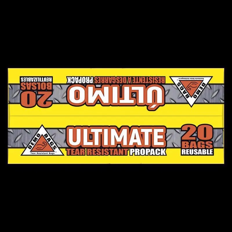 Demo Bags Ultimate Pro Pack 42 gal Contractor Bags Flap Tie 20 pk 7 mil