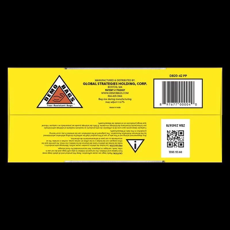 Demo Bags Ultimate Pro Pack 42 gal Contractor Bags Flap Tie 20 pk 7 mil