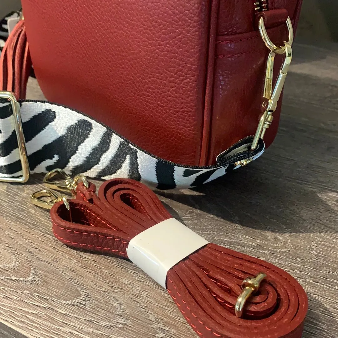 Elie Beaumont Wine Red Leather Bag