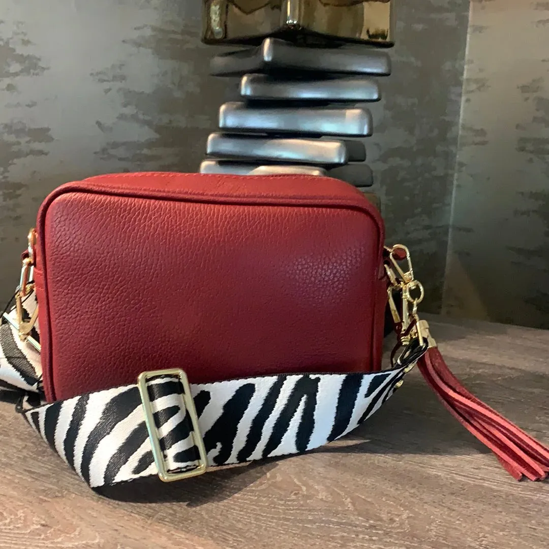 Elie Beaumont Wine Red Leather Bag