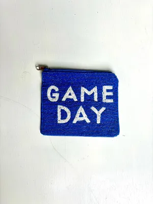 Game Day Seed Bead Zipper Pouch