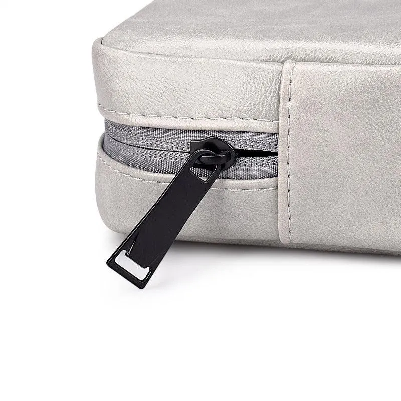 Genuine Leather Clutch Wallet Cell Phone Purse-Khaki