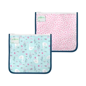 Green Sprouts Reusable Insulated Sandwich Bags (2 Pack) - Swan