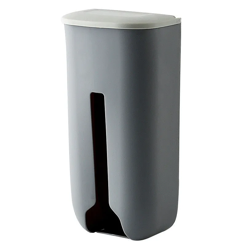 Grocery Bag Storage Holder & Dispenser - Genius Wall Mounted Container With Cover - Dispenser for Kitchen & Home Extra Bags