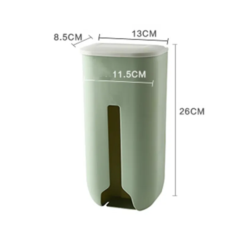 Grocery Bag Storage Holder & Dispenser - Genius Wall Mounted Container With Cover - Dispenser for Kitchen & Home Extra Bags