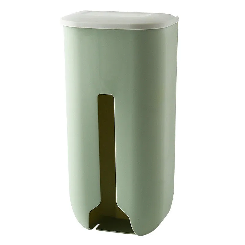 Grocery Bag Storage Holder & Dispenser - Genius Wall Mounted Container With Cover - Dispenser for Kitchen & Home Extra Bags
