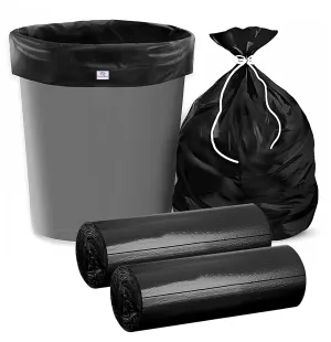 Heart Home Small 60 Garbage Bags/Dustbin Bags, 17x19 Inches (Black)-HS41HEARTHH24003