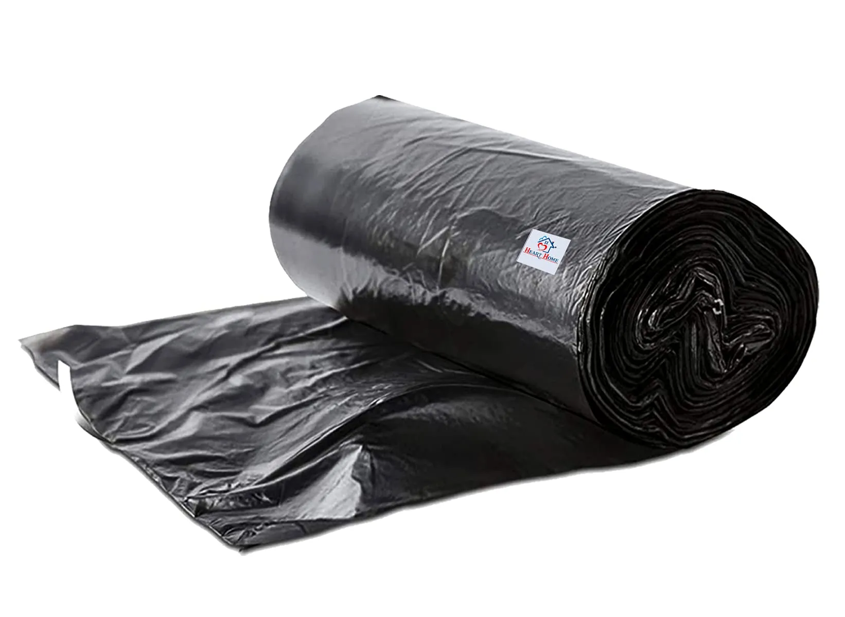 Heart Home Small 60 Garbage Bags/Dustbin Bags, 17x19 Inches (Black)-HS41HEARTHH24003