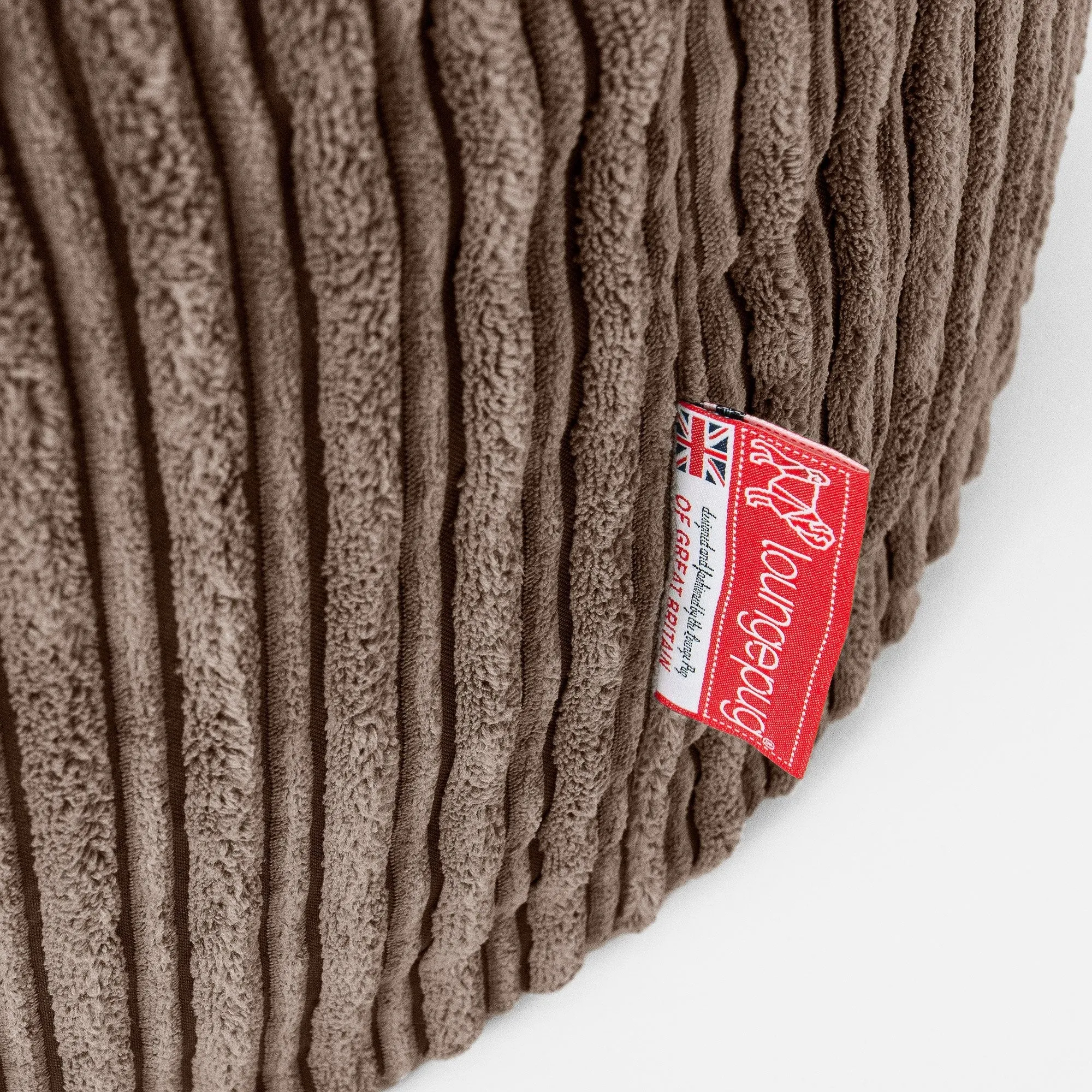Highback Bean Bag Chair - Cord Mocha Brown
