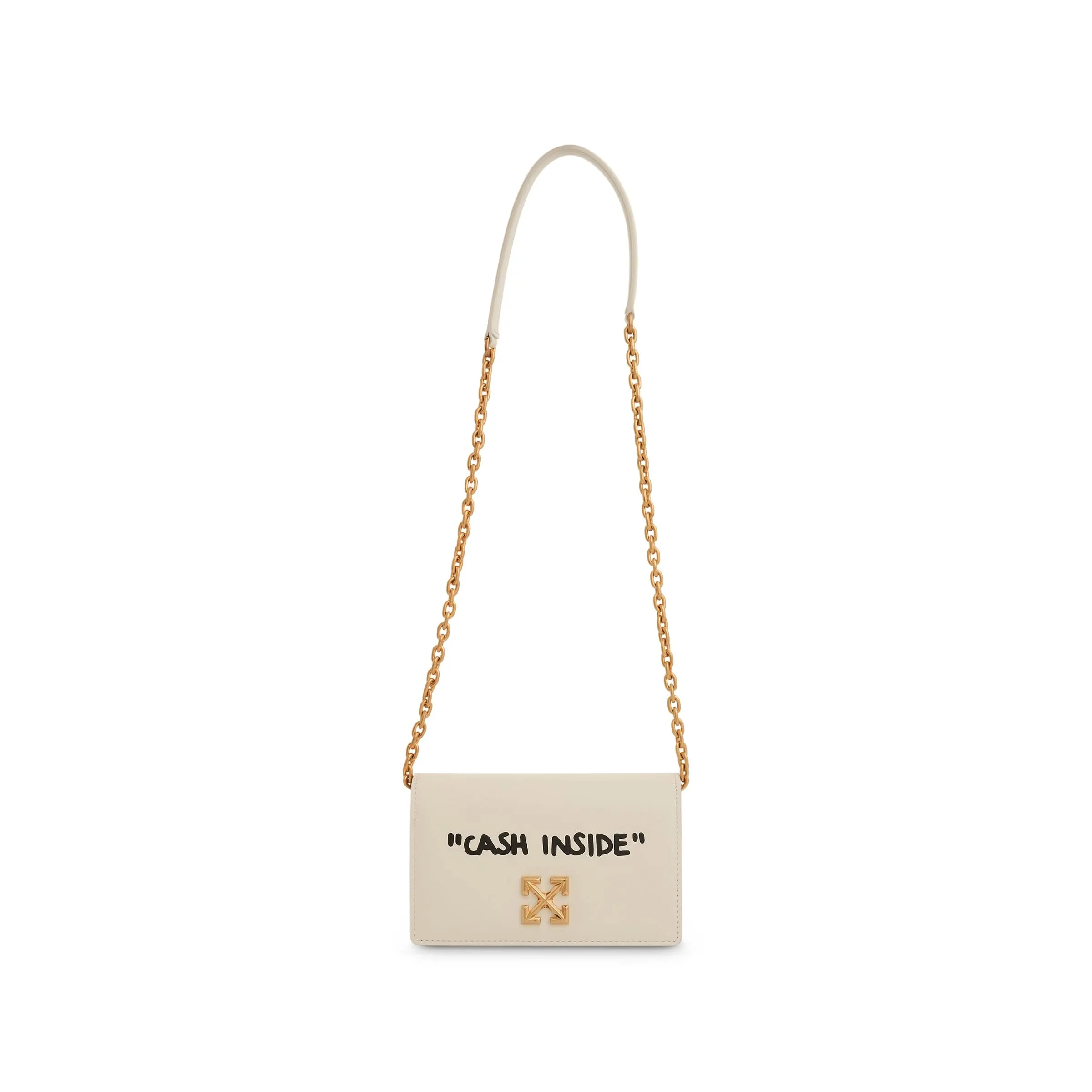 Jitney 0.5 Shoulder Quote Bag in White/Black