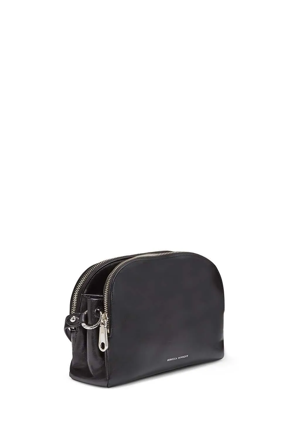 Kate Double Zip Crossbody (Black)