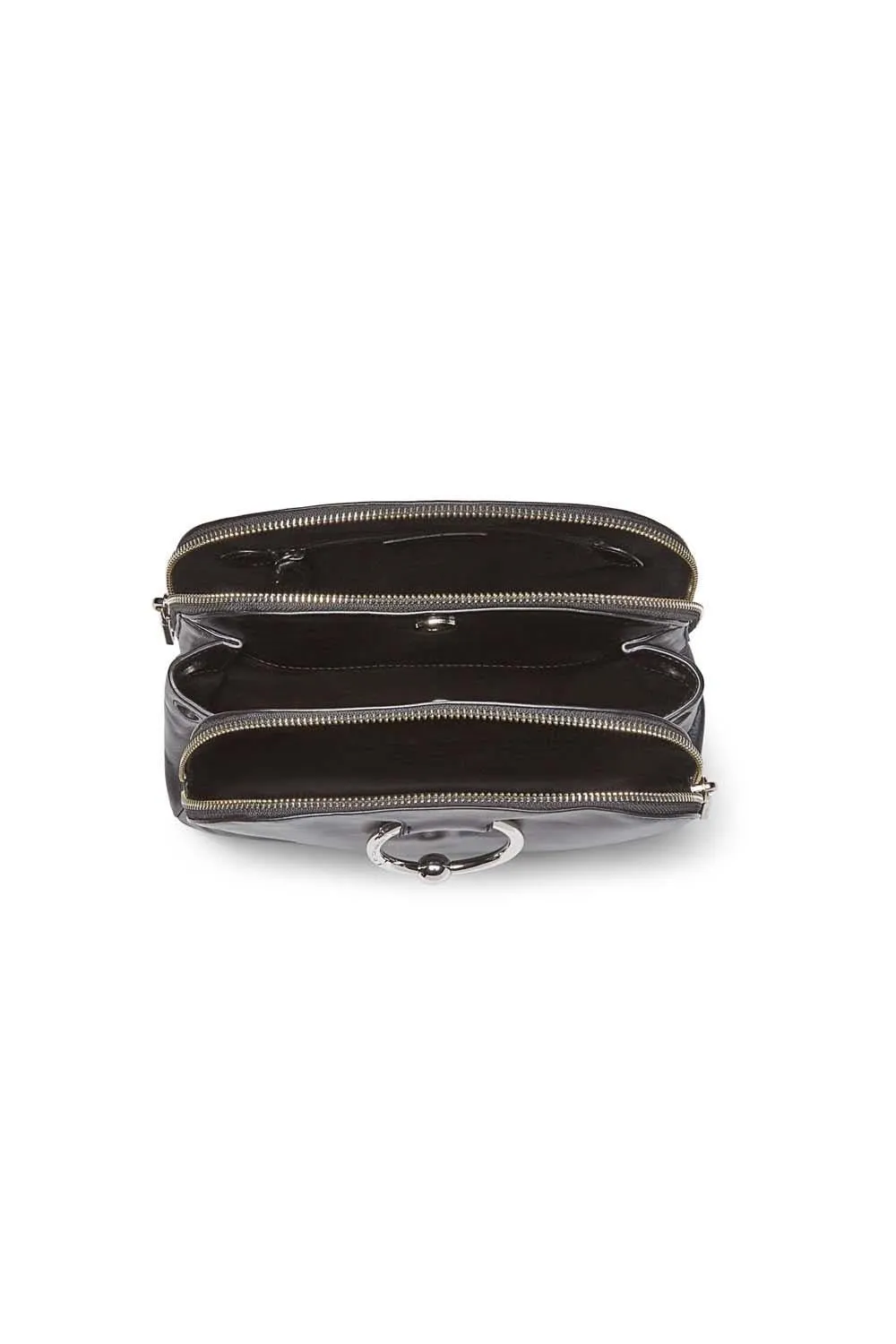 Kate Double Zip Crossbody (Black)
