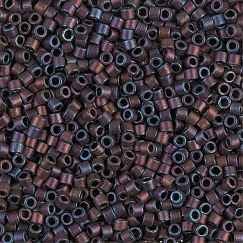 Matte Metallic Copper Rainbow Rainbow  10/0 Delica || DBM-0323 ||  Delica Seed Beads
