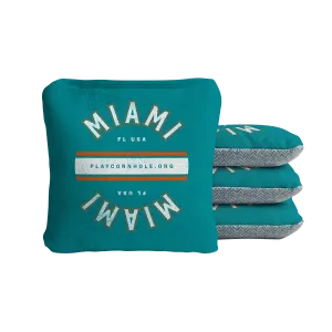 Miami Football Gameday Vintage Synergy Soft Cornhole Bags
