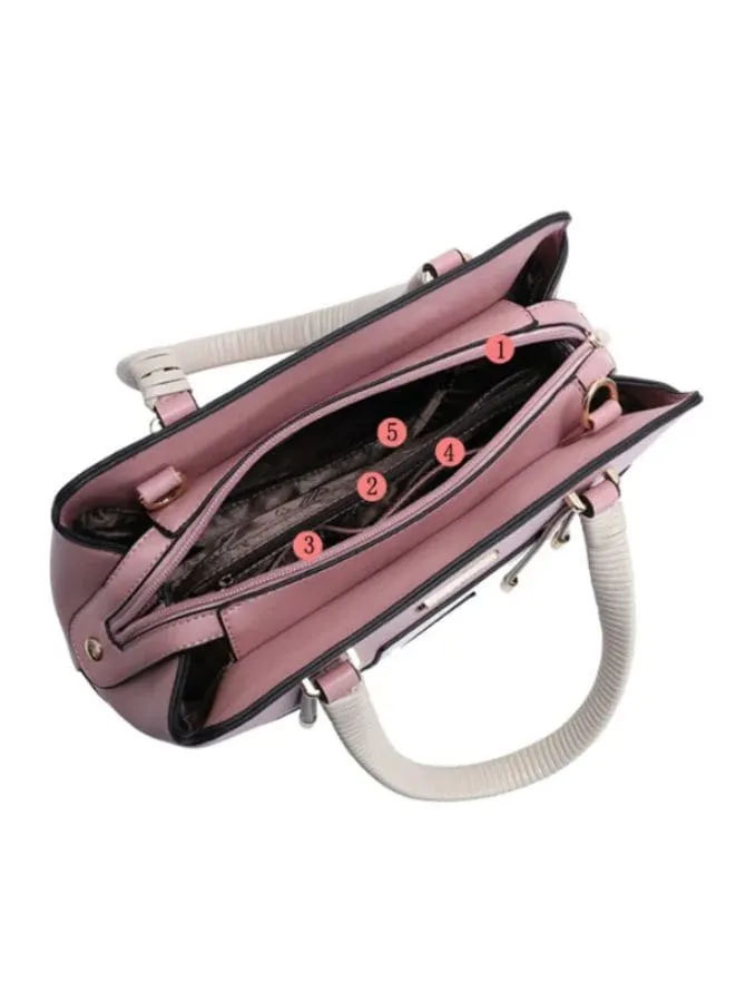 Minimalist Tri Color  Shoulder Bag with Detachable Strap