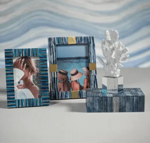 Palermo Blue Bone Inlay Picture Frame - 5x7