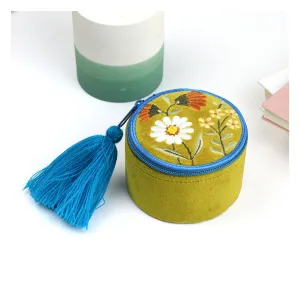 POM Small Autumn Mustard Hedgehog In Wildflower Jewellery Box