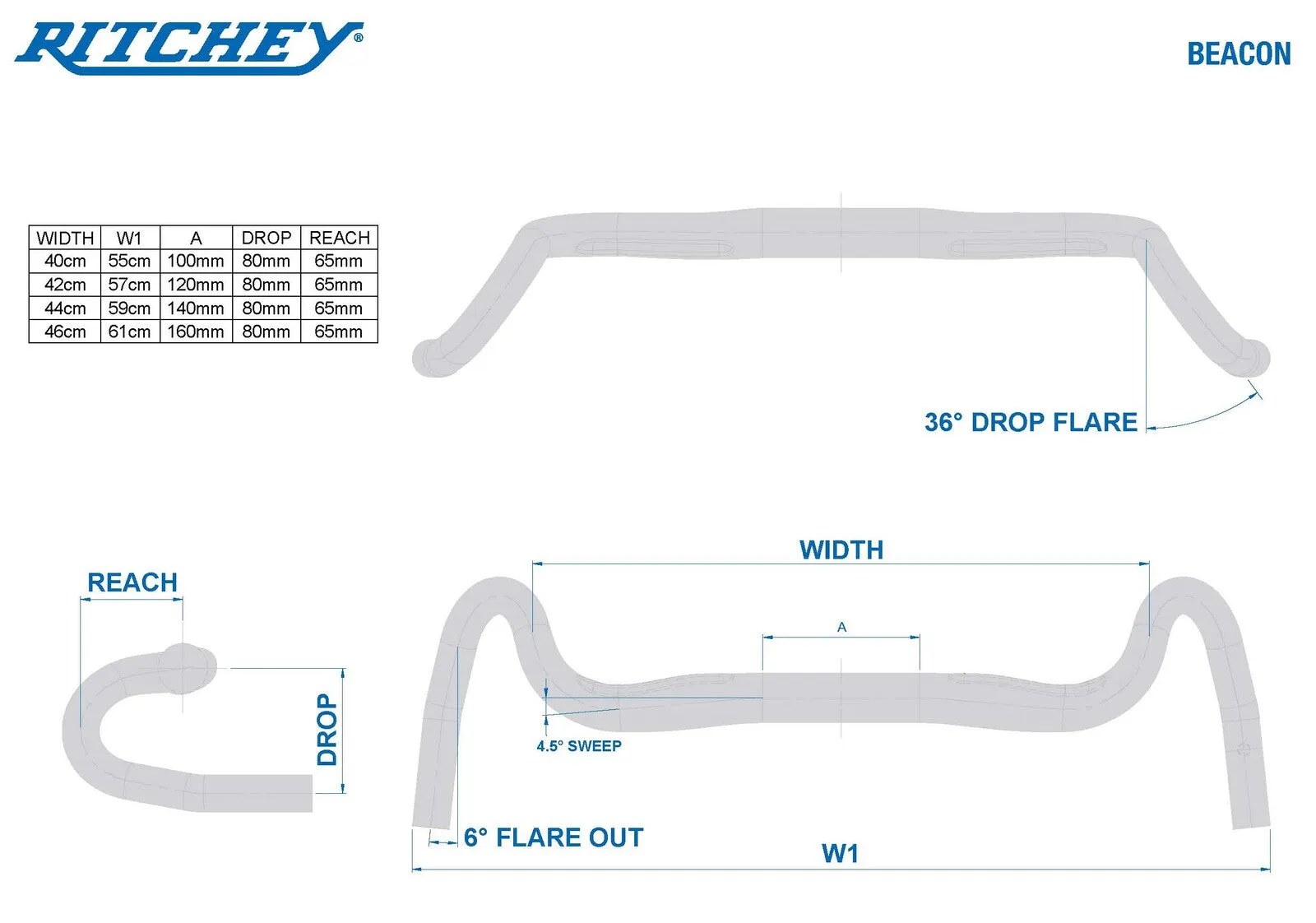Ritchey Beacon WCS Flared Handlebar