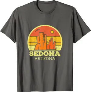 Sedona Arizona AZ Vintage Sunset Desert Camping Hiking T-Shirt