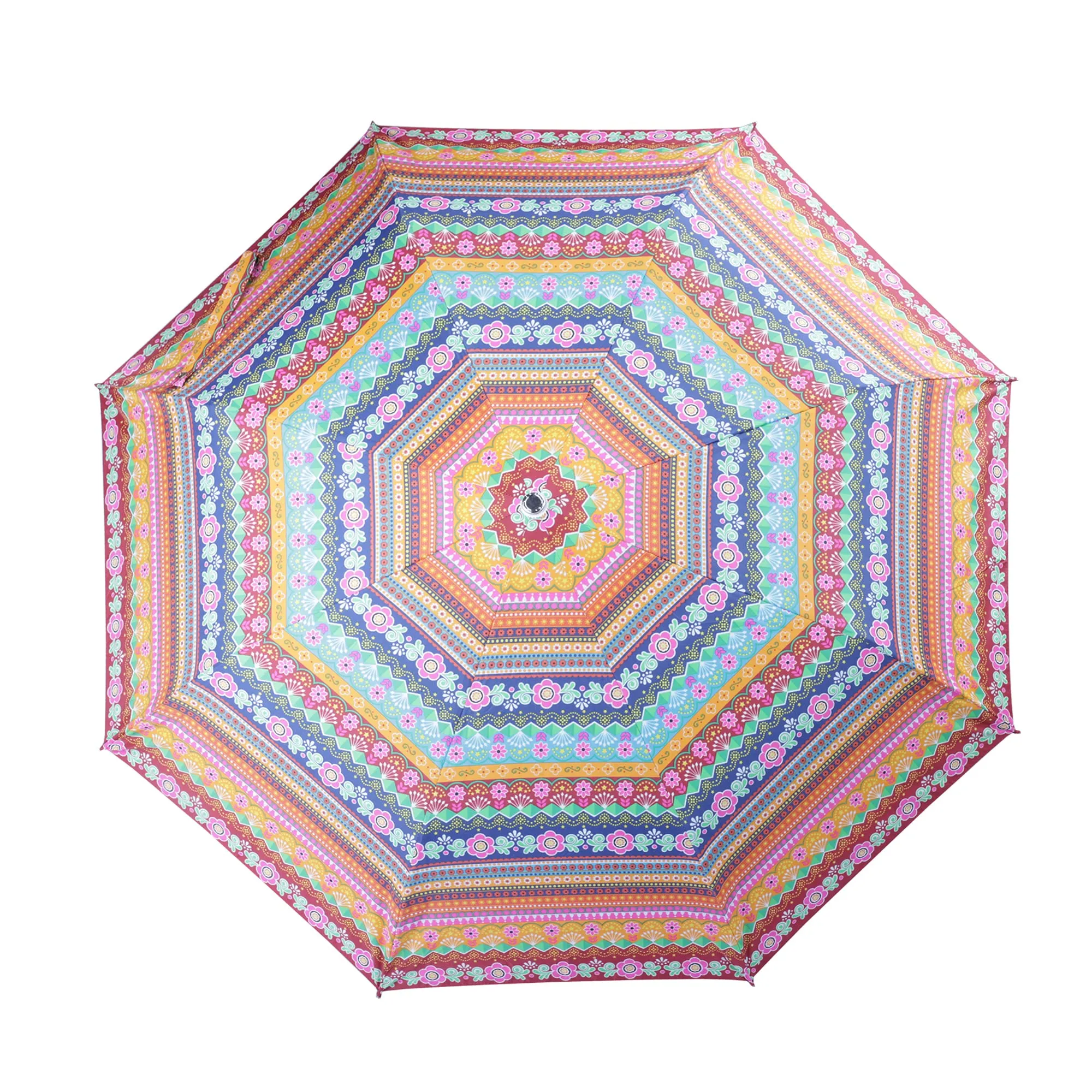 THE CLOWNFISH Umbrella Octagon Series 3 Fold Auto Open Waterproof Water Repellent Nylon Double Coated Silver Lined Umbrellas For Men and Women (Multicolour-Green Handle)