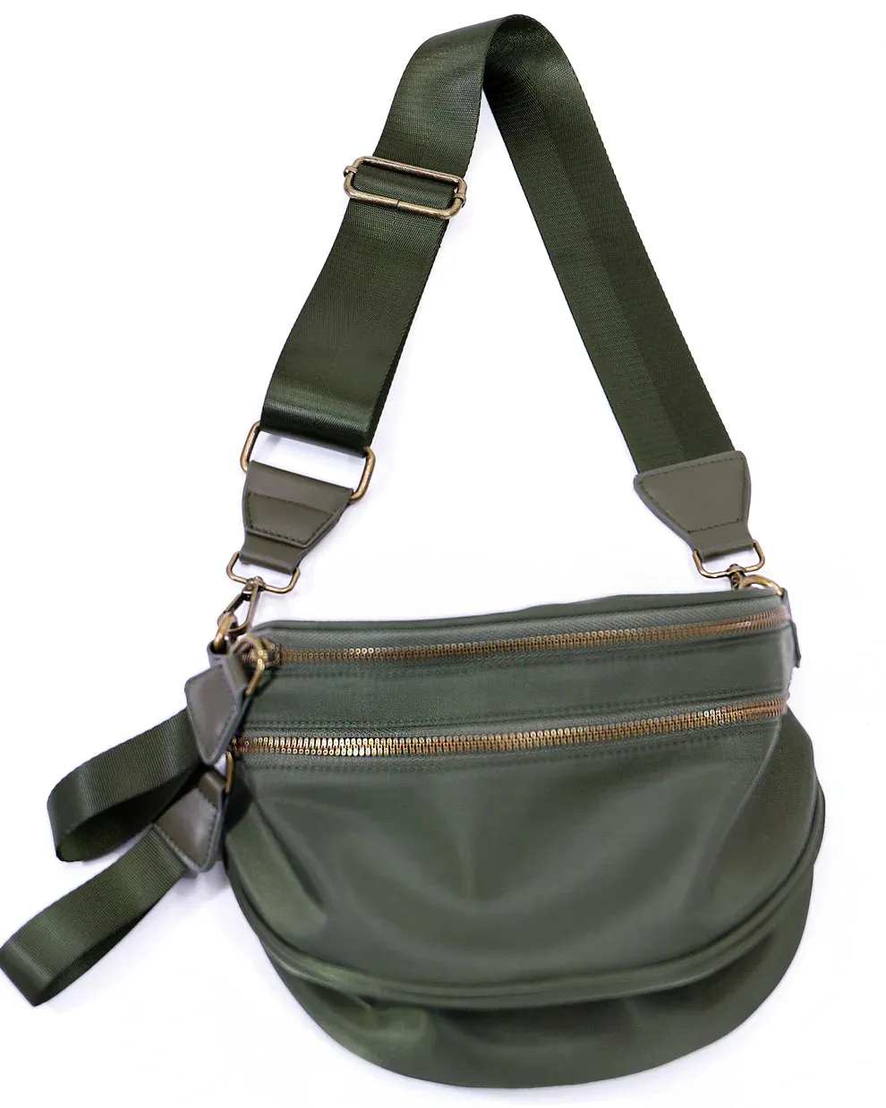 Zippered Belt Bag by Grace & Lace - Olive