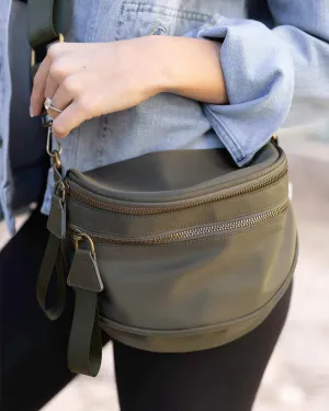 Zippered Belt Bag by Grace & Lace - Olive